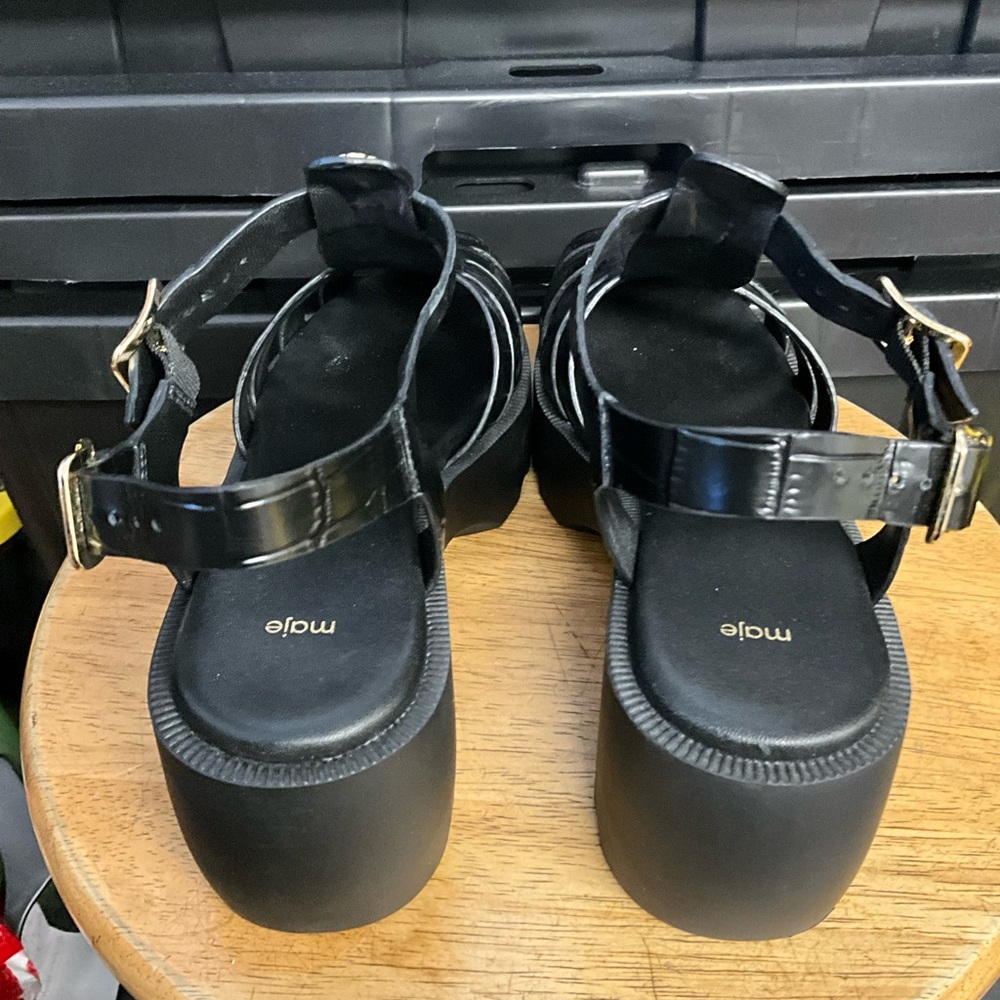 Fisher Strappy Slingback Lug Platform Sandals - Picture 3 of 5